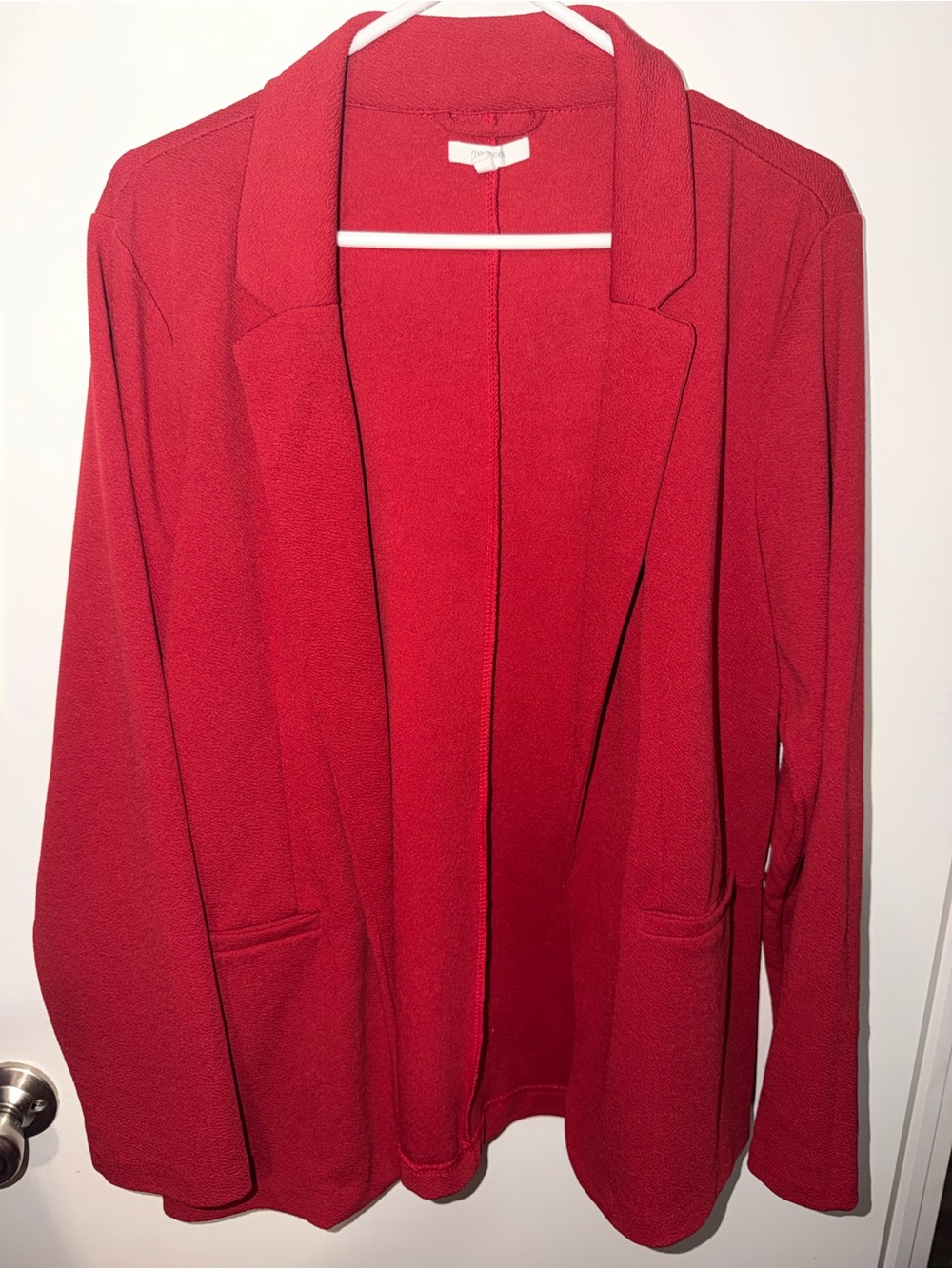 Maurices Red Open-Front Blazer Jacket